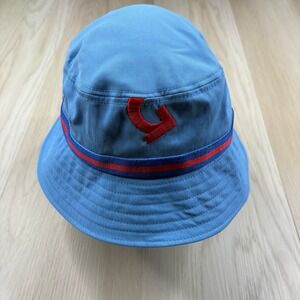 G/FORE Mens Blue Quarter G Embroidered Logo Performance Golf Bucket Hat OSFA